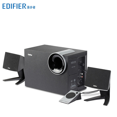 漫步者(EDIFIER) R208PF 带SD/USB/FM加线控的2.1多媒体有源音箱 音响 电脑音箱 黑色