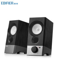 漫步者(EDIFIER)R19U 木质纯音2.0迷你桌面音响 电脑音箱 黑色