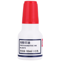 得力(deli) 9879 财务印章光敏印油 光敏印章油 红色 10ml
