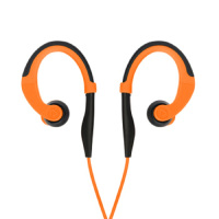 品胜(PISEN) R100 带麦线控入耳式手机耳机 挂耳式有线运动耳机 烈焰橙(XJZS)