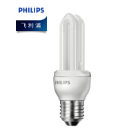 飞利浦(Philips)标准型节能灯 E27大螺口灯泡电灯泡荧光灯照明家用光源 非LED灯泡 8W/2U 白光/E27