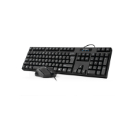 现代(HYUNDAI)HY-MA75 有线 USB接口 键盘鼠标套装 黑色