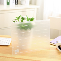 得力 5523透明拉边袋A4透明磨砂文件袋文件整理10个装