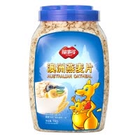 福事多1000g纯燕麦片1Kg桶装 即食冲饮营养早餐晚餐食品代餐粥 营养代餐 澳洲纯麦片 营养代餐