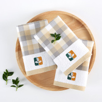 孚日(SUNVIM)孚日洁玉纯棉定织海德堡之恋小毛巾方巾棕色百搭型单条装 34*35CM