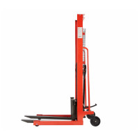 堆高车 手动液压叉车 手推升高车升降车堆垛车 1吨升高1.6米