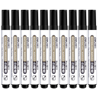 得力(deli)6811白板笔白板专用水性可擦笔白板笔(红)(10支)