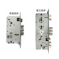 优点智能指纹锁防盗门霸王锁体 防小黑盒特斯拉线圈锁体置换大门门锁锁体