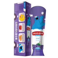 云南白药 益生菌儿童牙膏60g水果葡萄香型(芝麻街版清新口气)3至6岁适用