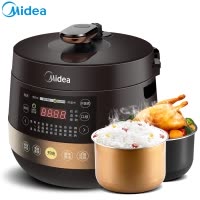 美的(Midea)电压力锅6升双胆家用电高压锅一键排气电压力煲智能家用多功能电高压锅YL60Easy203