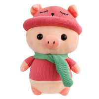 SCP 戴围巾小猪 SCP-3341 公仔玩具猪年吉祥物35cm(价格为10个价格)