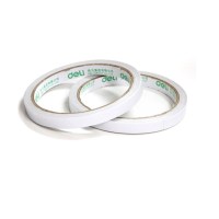 得力(deli) GX 30404 棉纸双面胶带 强力办公双面胶带 9mm*10y/卷