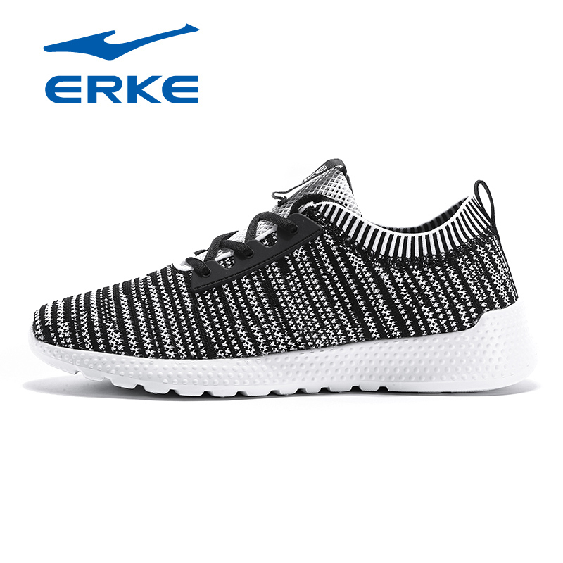 鸿星尔克(ERKE)2018男士运动鞋简约橡胶减震耐磨男款跑步鞋休闲舒适跑鞋男鞋11118114048