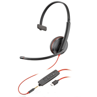 缤特力(Plantronics)C3215 USB-C单耳降噪耳机USB-C和3.5毫米双接口耳麦