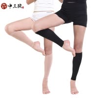 中三院防静脉曲张袜医用男女型弹力袜中老年孕妇妊娠期美腿袜医用二级理疗型(护小腿)黑色XL码 参考体重125-150斤