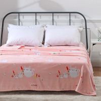 御棉堂(LADYSOFT)法兰绒毛毯-粉色小猫