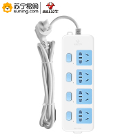 公牛(BULL) 315插座 接线板 4位分控 全长1.8米 单个装