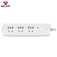 公牛(BULL) H1030插座 接线板 3位总控 全长1.8米 单个装