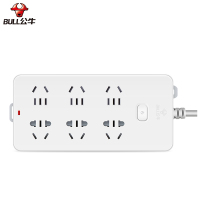 公牛(BULL) 109K插座 接线板 6位总控 全长1.8米 单个装