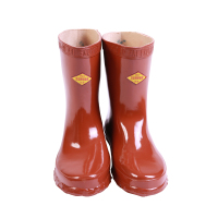 双安 25KV绝缘靴 高压电工雨靴 劳保橡胶靴 足部防护鞋 中筒 棕色 36码