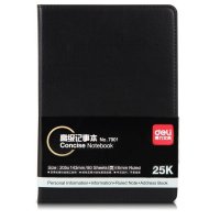 得力(deli) 7901（25K80P）记事本 商务皮面本（本）得力7901