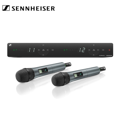 森海塞尔(SENNHEISER)XSW1-825-DULA 一拖二无线麦克风 会议演讲 双手持动圈话筒