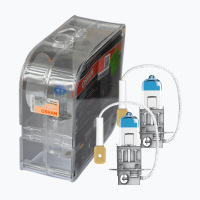 欧司朗(OSRAM)新夜行者激光限量版 汽车灯泡H3 远光灯近光灯雾灯大灯灯泡升级型卤素灯泡 增亮 一对装