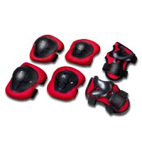 POUCH帛琦 儿童自行车滑板护肘护掌护膝套件PE外壳坚固耐磨透气内胆B12