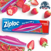 密保诺 Ziploc 美国进口 密实袋 食品密封袋 零食果蔬保鲜袋 非保鲜膜 大号19个 全美热卖品牌