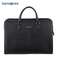 新秀丽(Samsonite)MARAIS精品商务男士手提包横式大号牛皮公文包68B*09009 黑色