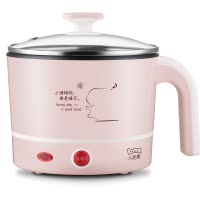 小浣熊电煮锅LK-60C 1.2L不粘图层锅体内胆学生煮面小锅寝室神器迷你火锅小功率家用多功能小电锅