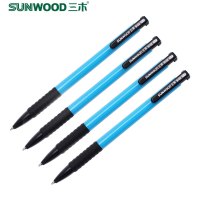 三木(SUNWOOD)B-02L圆珠笔0.7mm蓝色按动式原子笔签字笔水笔学生用品办公用品36支/盒