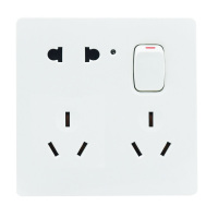 [苏宁自营]梅兰日兰家用86型暗装二三三插座多功能一开8八孔带开关插座面板