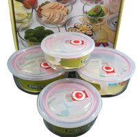 甲骨四堂 高硼硅玻璃器皿 适用于日常家居简餐的储存 可用于微波炉等家用电器