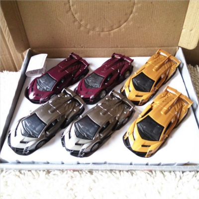 凌汇模型汽车模型(金色、银色、酒红仿真跑车3色混装)C1844