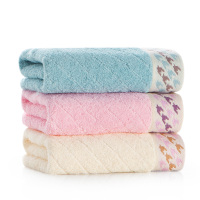 洁丽雅·兰(grace orchid)缎档织花纯棉柔软家用吸水洗脸巾成人情侣毛巾3条装