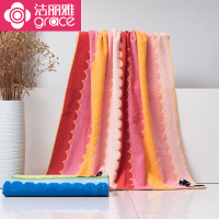 洁丽雅浴巾纯棉成人男女加厚儿童吸水韩版可爱全棉柔软家用大毛巾 380g/条 140*70CM 814-1