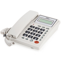 得力deli 786 电话机家用商用座机壁挂有分机功能白色
