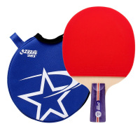 红双喜 R1002 一星乒乓球拍 双面反胶横拍 单支装 (单位:支)