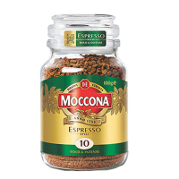 荷兰进口moccona摩可纳冻干黑咖啡意式浓缩速溶纯咖啡粉瓶装100g