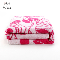 踏绮 红玫瑰花MGY001浴巾婚庆全棉浴巾精梳棉无捻盖毯加厚浴巾