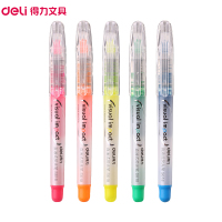 得力(deli)S618荧光笔(蓝,绿,黄,橙,粉)(12支/盒)(盒)得力S618