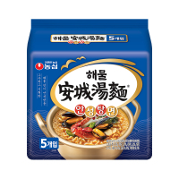 农心 韩国进口 海鲜味安城汤面 112g*5 袋面 拉面方便面速食食品 五连包