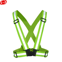 谋福 CNMF 8106 反光背带 松紧带反光带 弹力反光衣 夜晚骑行反光马甲 荧光黄