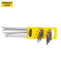 史丹利(STANLEY）92-624-23 8件套长L形中孔花形扳手TT6-TT25
