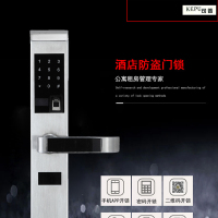 可普 智能感应刷卡 电子门锁 (指纹/APP/密码开锁、适用木门防盗门、左右内开可选)H01(单位:把)金/银色可选