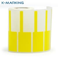 开玛(K-MARKING) K0070 黄色线缆标签 38*25+40 500片/卷