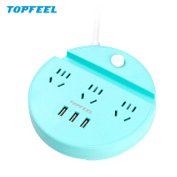 极夜(topfeel) GS-FT09拖线板创意桌面排插接线板支持usb插口