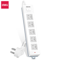 得力(deli)18245-03新国标5位3米大孔距总控开关插座/插排/插线板/接线板/排插/拖线板 白色