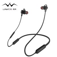 聆耳Linner NC50Pro颈挂式入耳式主动降噪蓝牙耳机运动通话跑步游戏磁吸防水音乐立体声商务耳机 炫酷黑